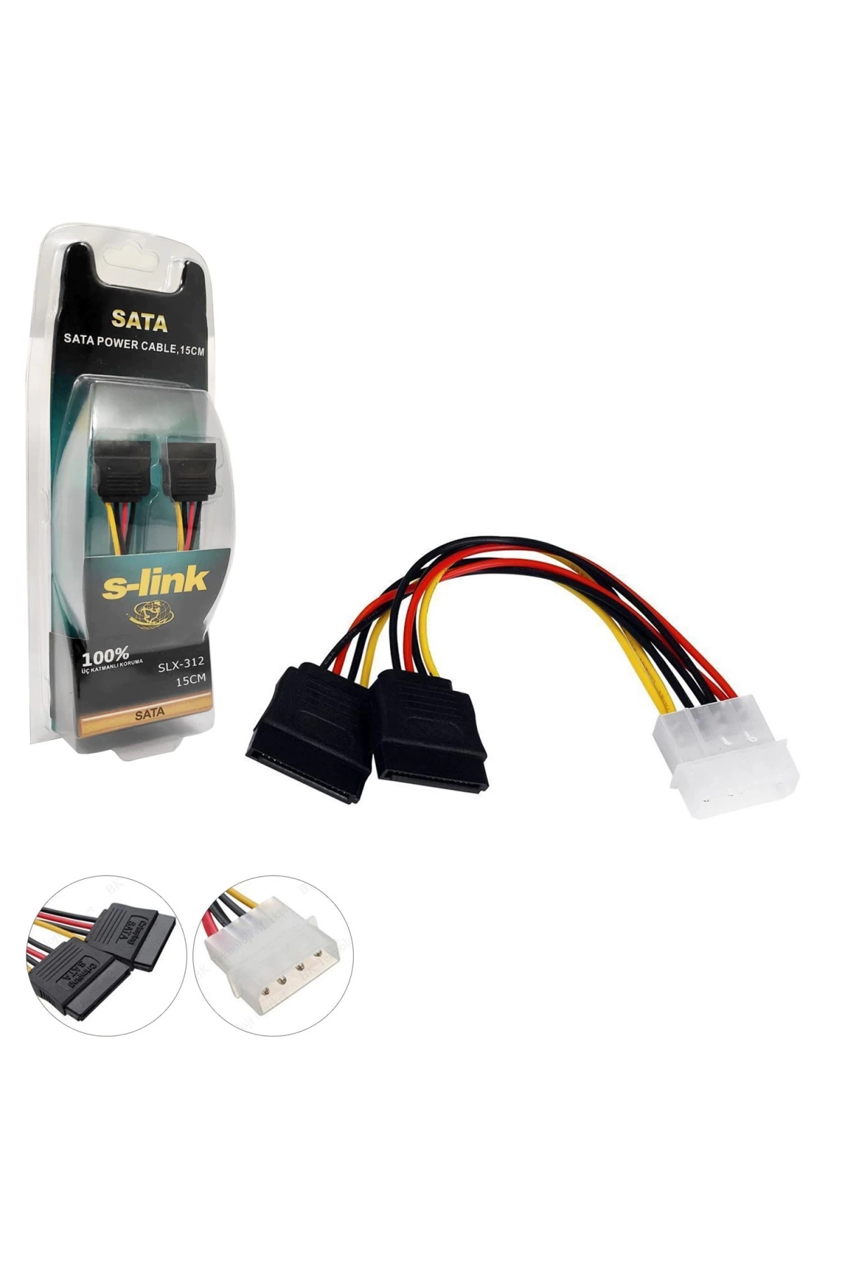 Sata Power Kablo İkili 15Cm S-Link Slx-312