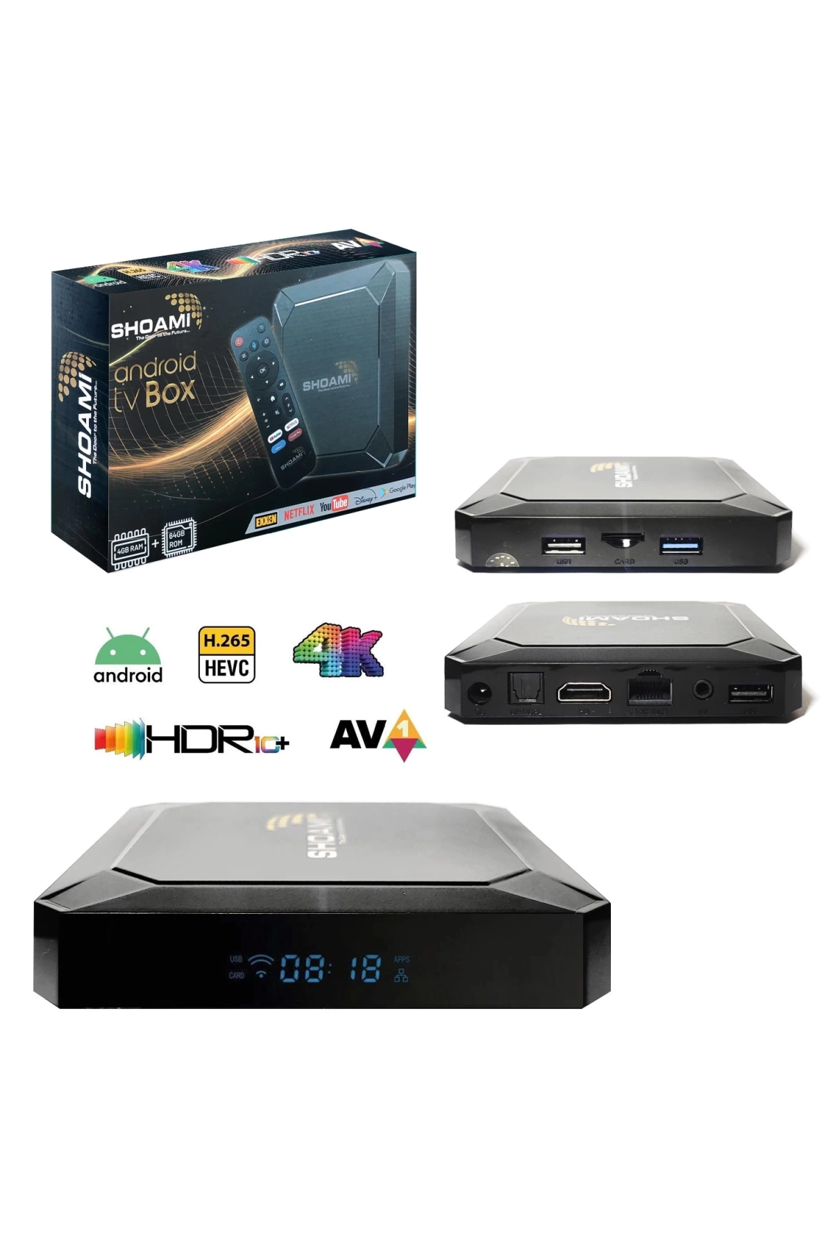 Shoami Sh-sb3 Android Tv Box 4+64gb 4k