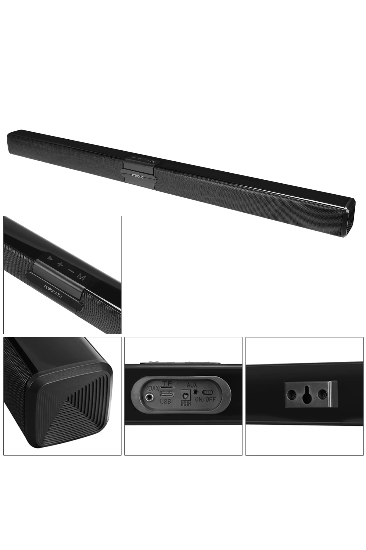 Soundbar Televizyon Ses Sistemi 12v Bt/usb/sd/aux 20w Mikado Md-sb101