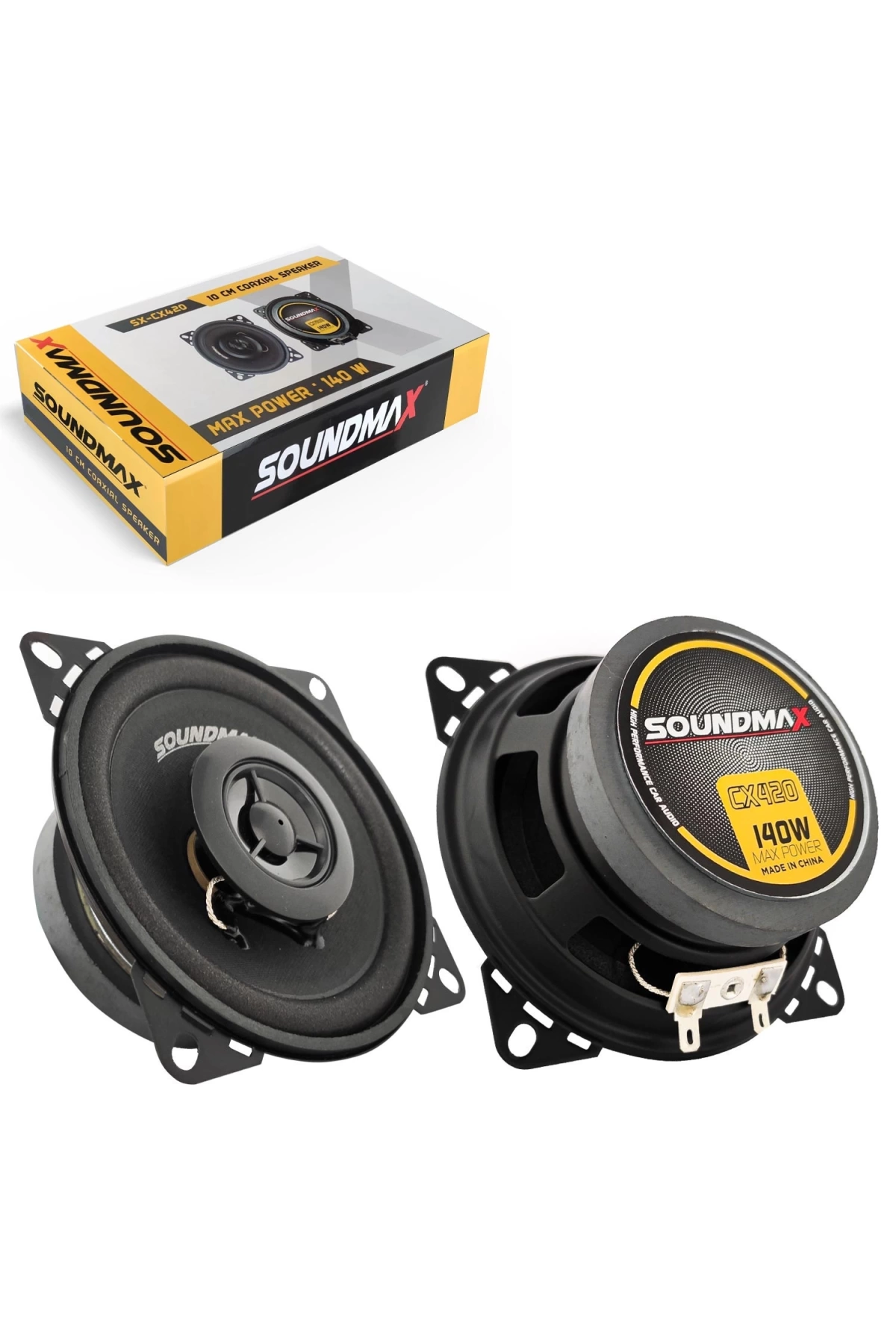 Soundmax Sx-cx420 Oto Hoparlör 10cm 140 Watt Tweeterli 2 Adet