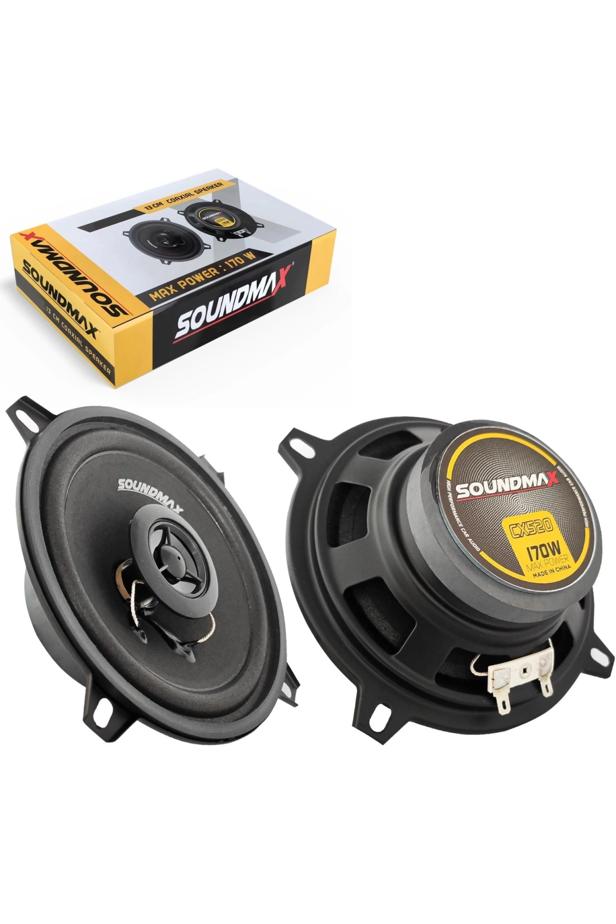 Soundmax Sx-cx520 Oto Hoparlör 13cm 170 Watt Tweeterli 2 Adet