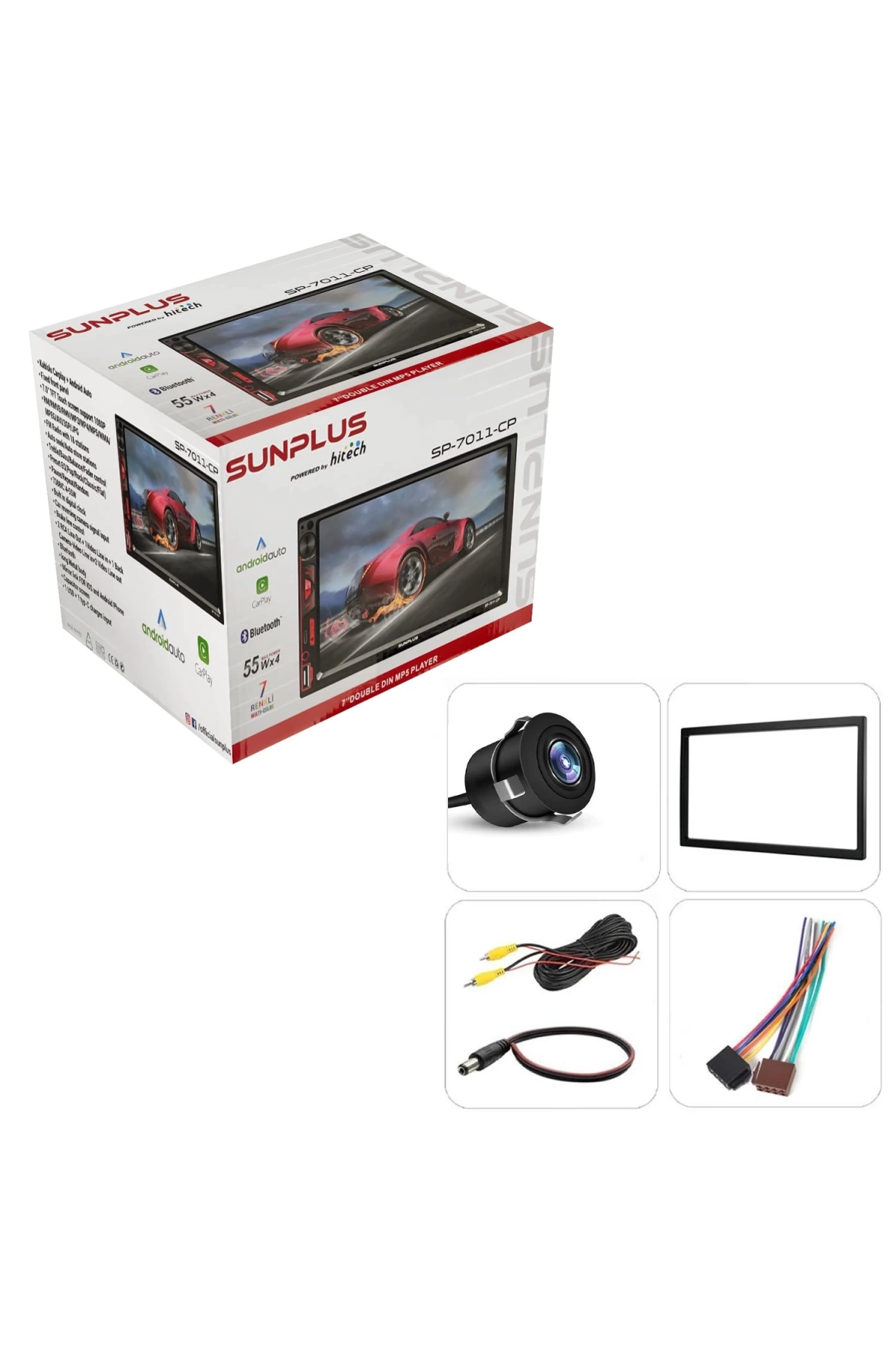 Sunplus Hitech Sp-7011-cp Android Double Teyp 7 İnç 4x55 Watt Carplay