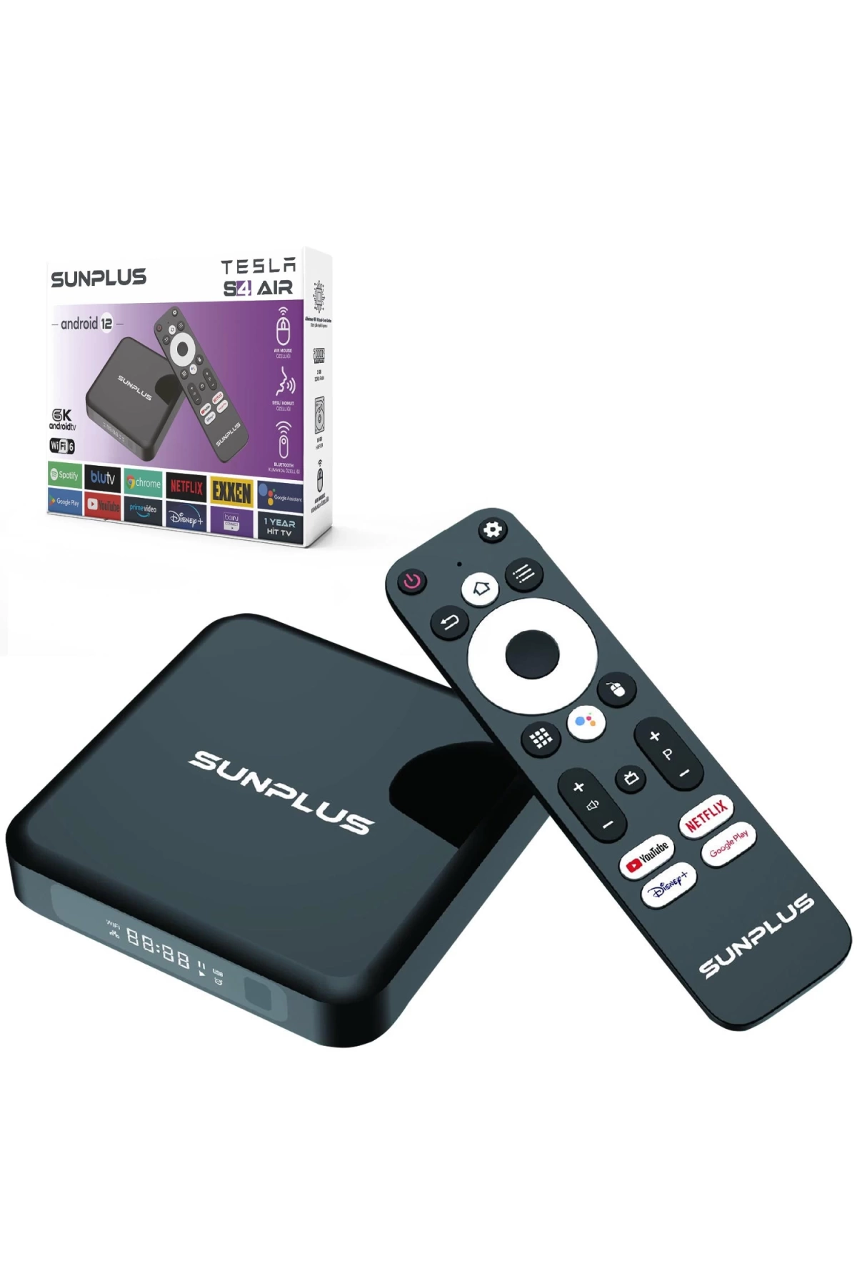 Sunplus Tesla S4 Aır Android Tv Box 4+32gb