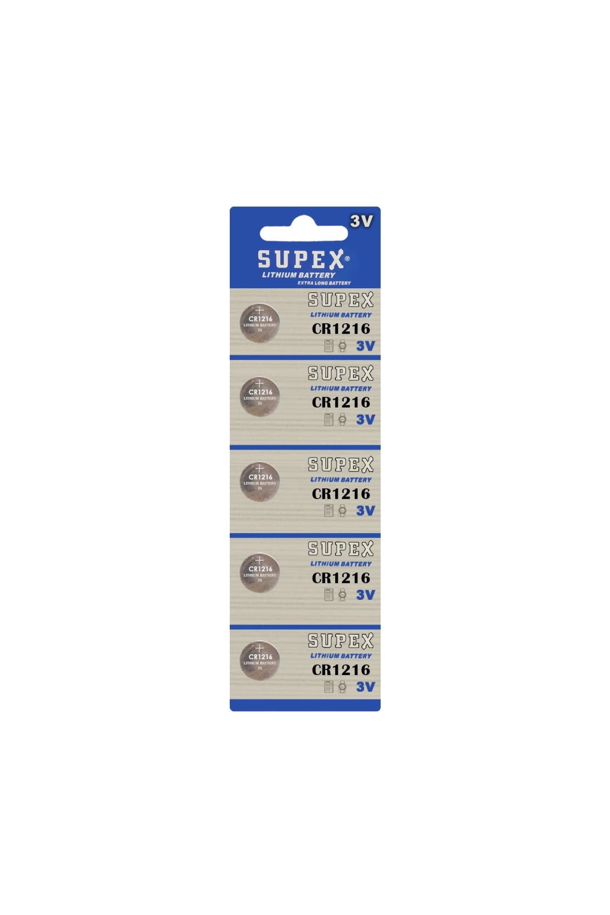 Supex Pil Düğme 1216 3v 5li Paket