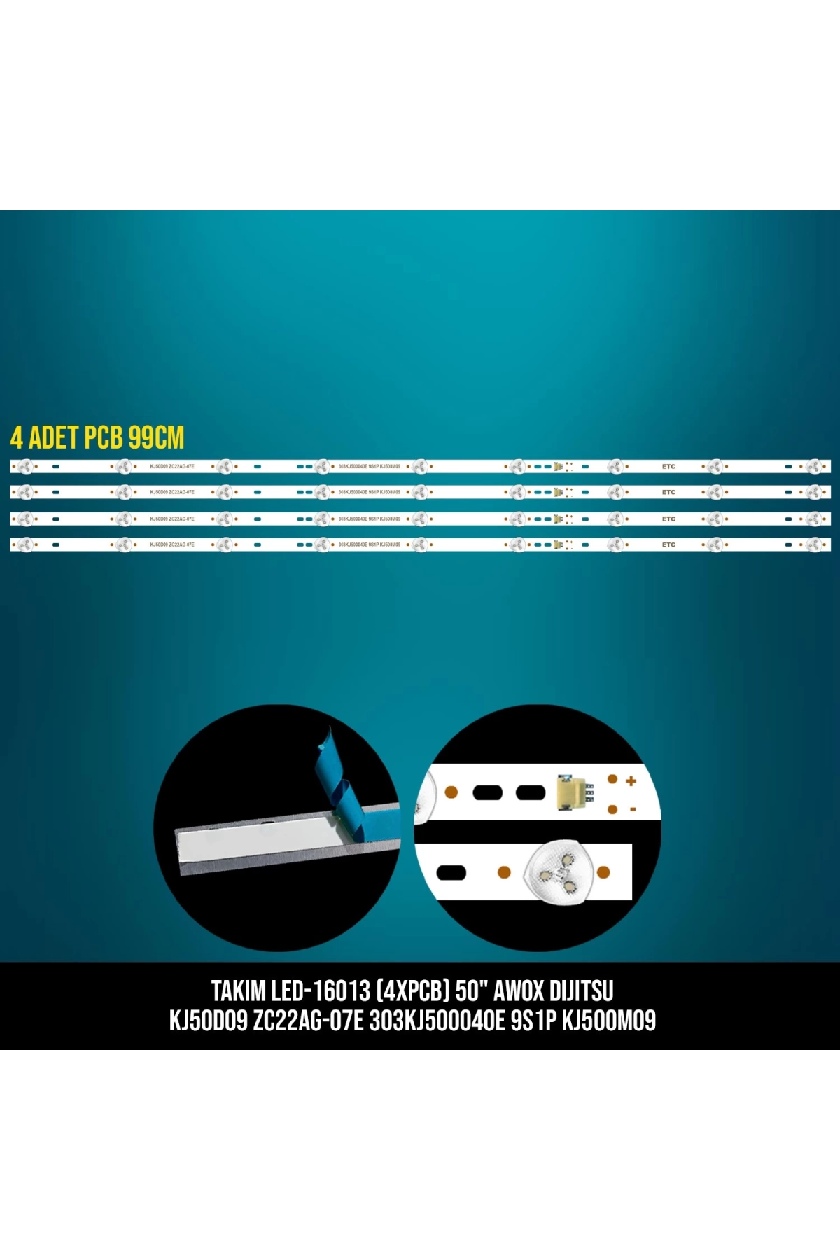 Takım Led-113 (4xpcb) 50 Awox Dıjıtsu Kj50d09 Zc22ag-07e 303kj500040e 9s1p Kj500m09 Etc