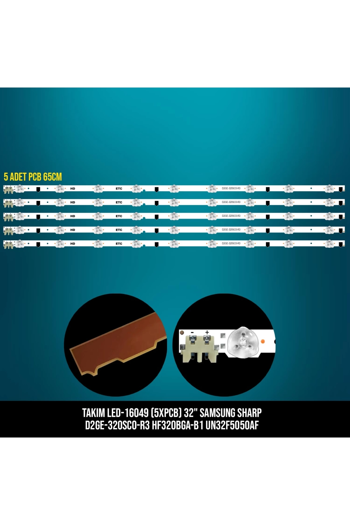 Takım Led-149 (5xpcb) 32 Samsung Sharp D2ge-320sc0-r3 Hf320bga-b1 Un32f5050af Bakır Tabanlı Etc