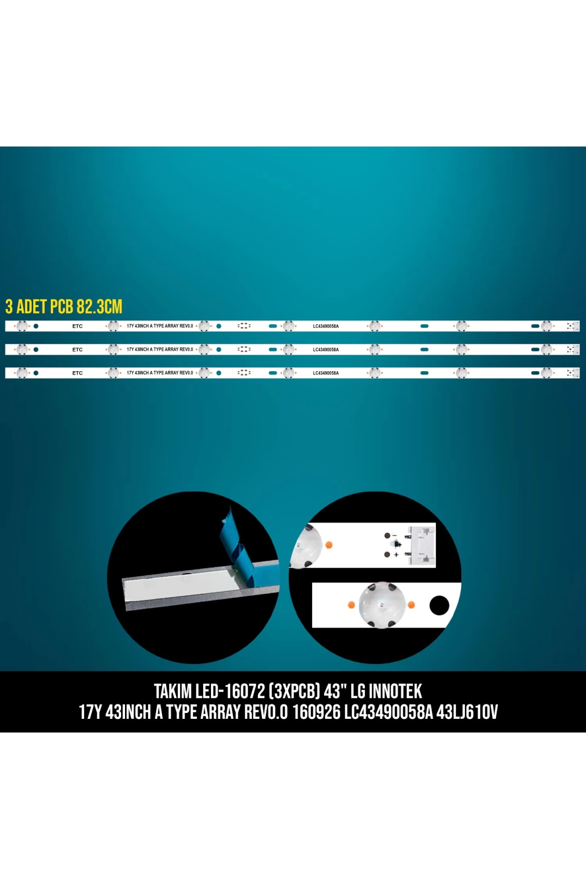 Mbled (3xpcb) 43 İnç Lg İnnotek 17y A-type Array Rev0.0 160617 Lc43490064a 43lj610v