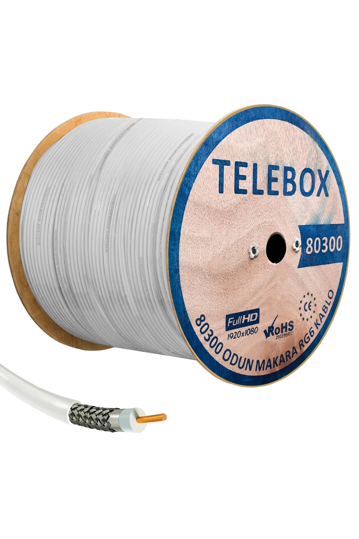 Telebox Anten Kablosu Rg6 U4 80 Tel 300 Metre