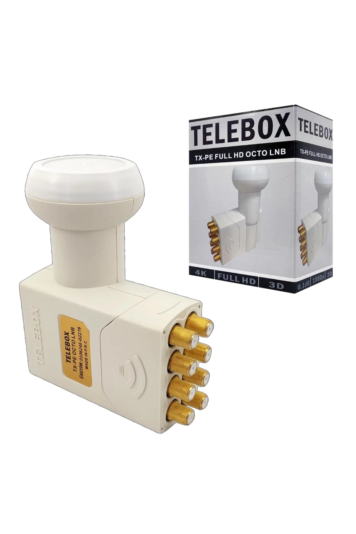 Telebox Tx-pe 8li Lnb (octo) Gold 0.1db 3d Fhd 4k