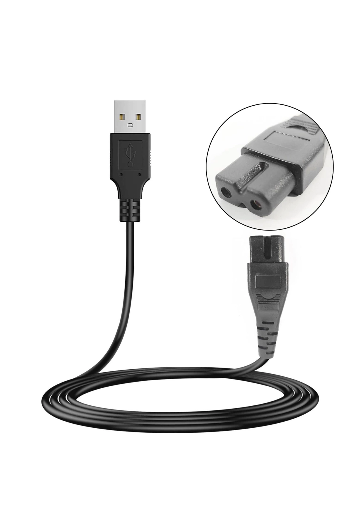 G-53519 Güç Power Tıraş Kablosu Usb 1 Metre Siyah No 19