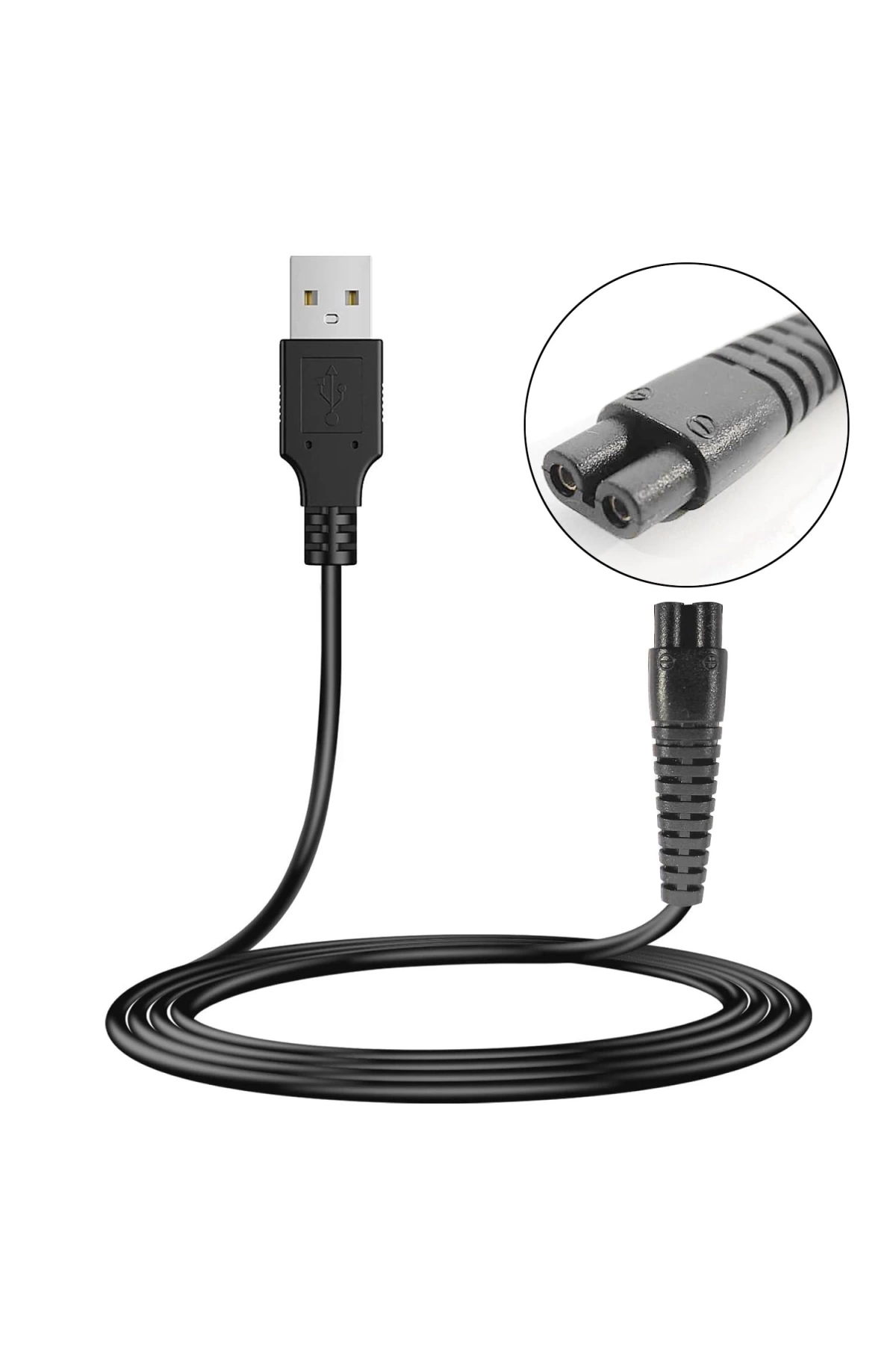 G-5357 Güç Power Tıraş Kablosu Usb 1 Metre Siyah No 7