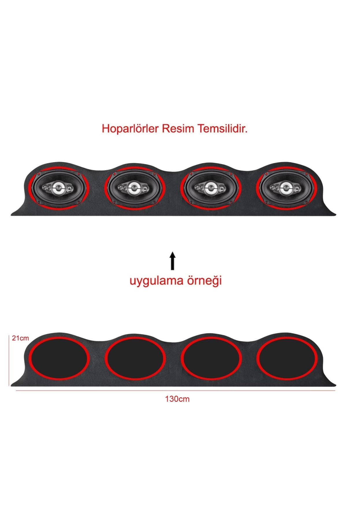 Azn-26316 4lü Universal Boş Kabin Oval 6x9 İnç Halkalı