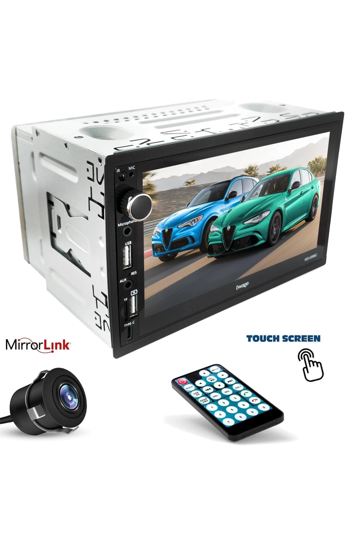 Twogo Go-3356c Double Teyp 7 İnç 4x60 Watt Mirrorlink