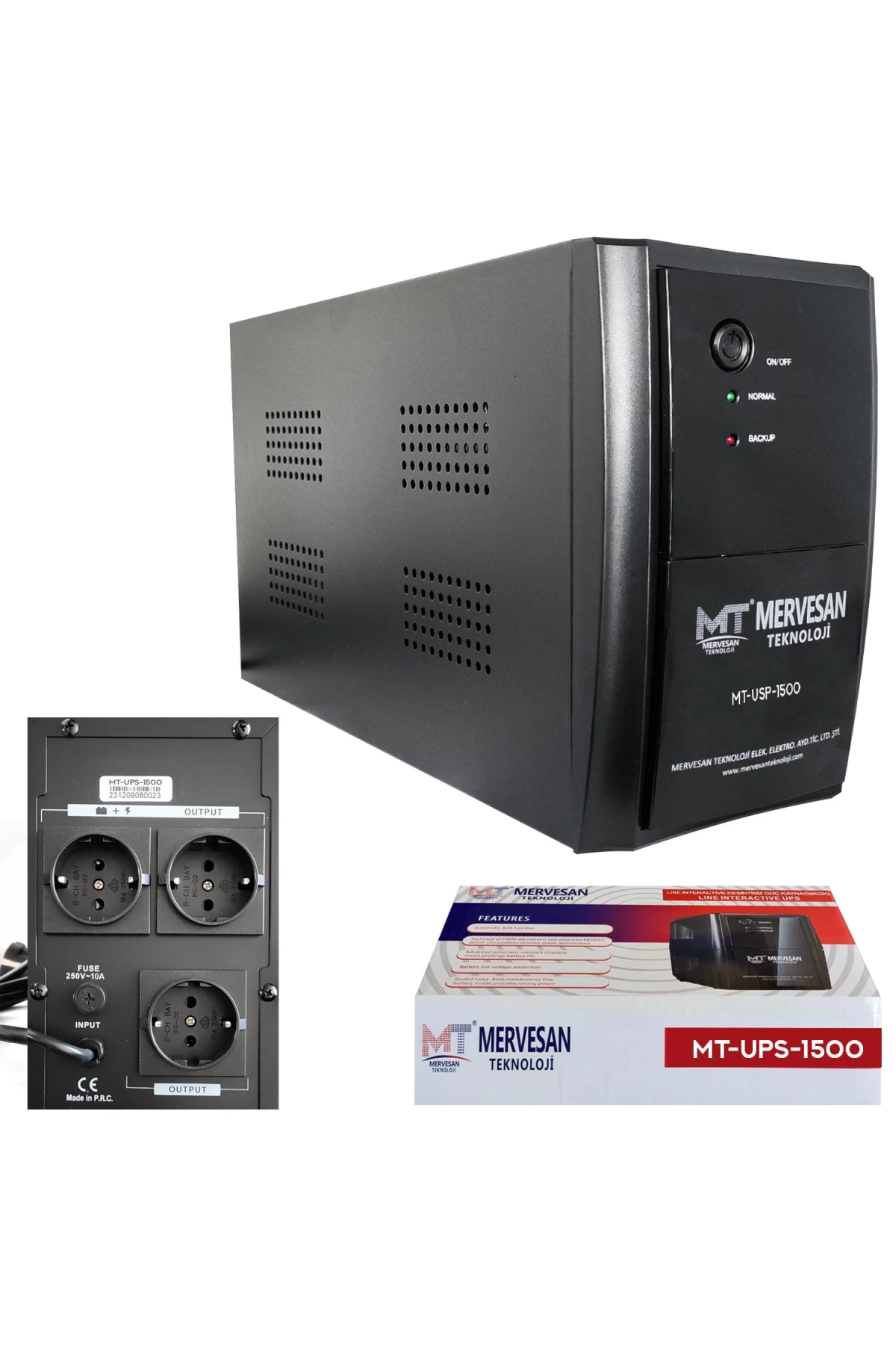 Ups Kesintisiz Güç Kaynağı Line İnteraktif 900w Mervesan Mt-ups-1500