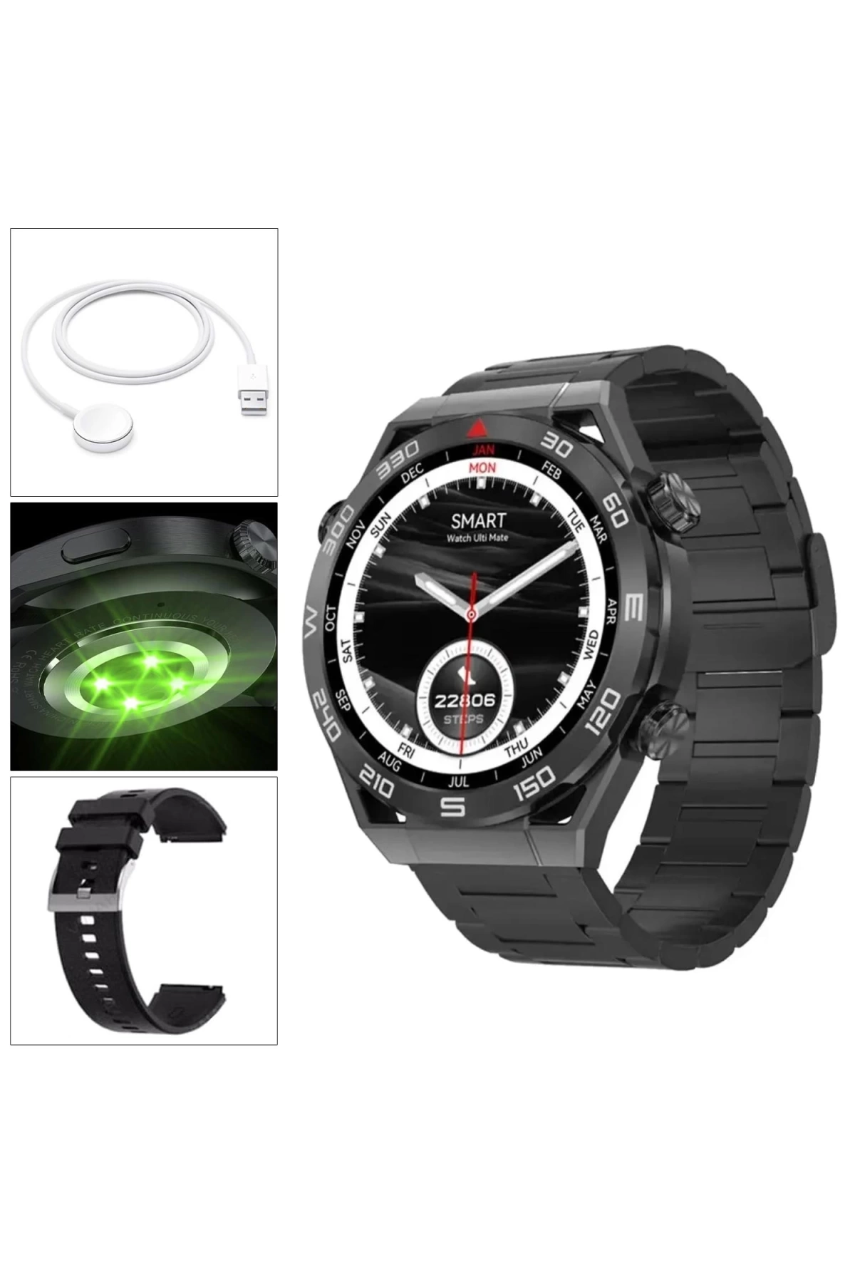 WATCH AKILLI SAAT IOS ANDROID KABLOSUZ ŞARJ BLUETOOTH DTN01 PRO