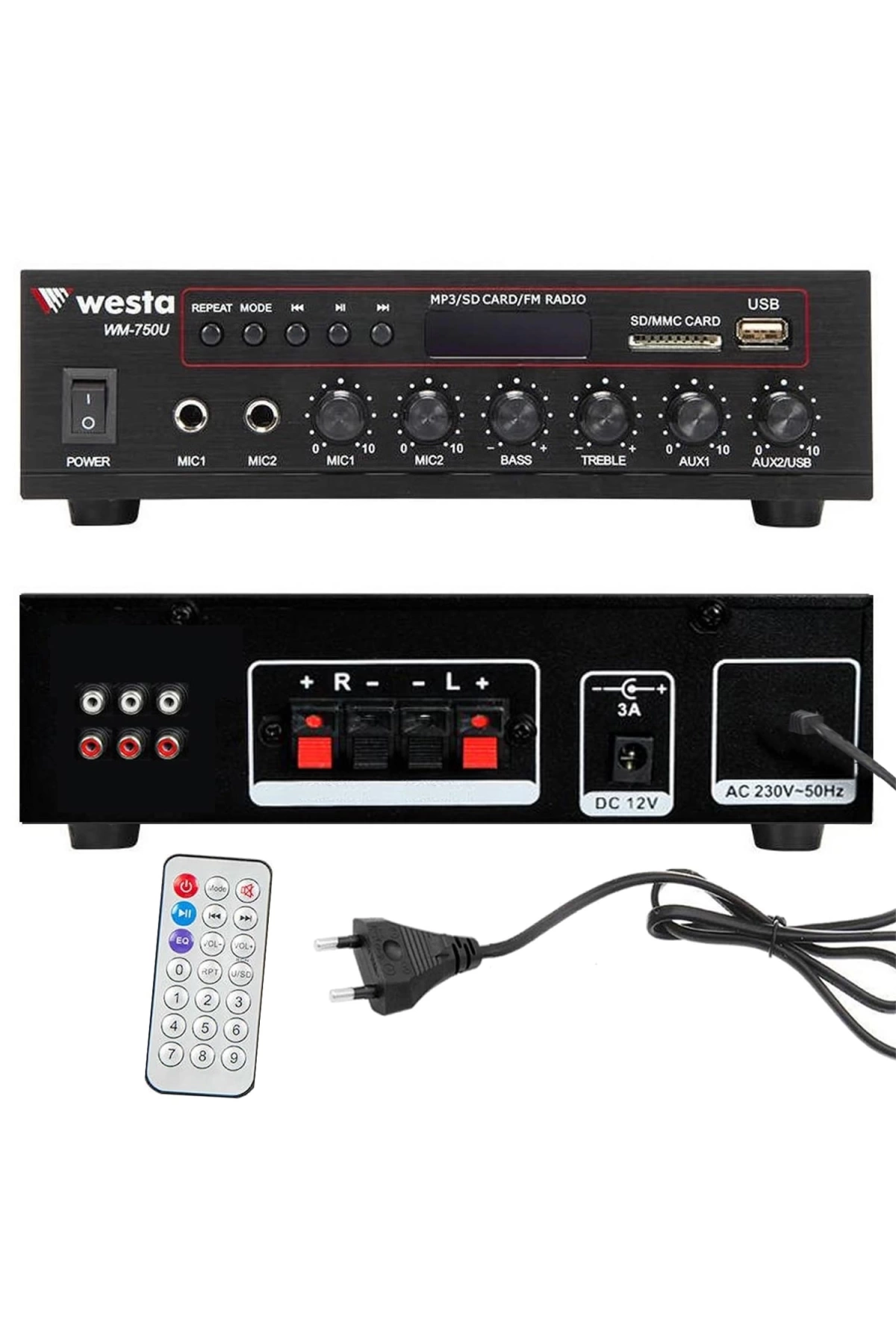 Westa Wm-750u Anfi Mixer 80 Watt Bluetooth Usb Sd