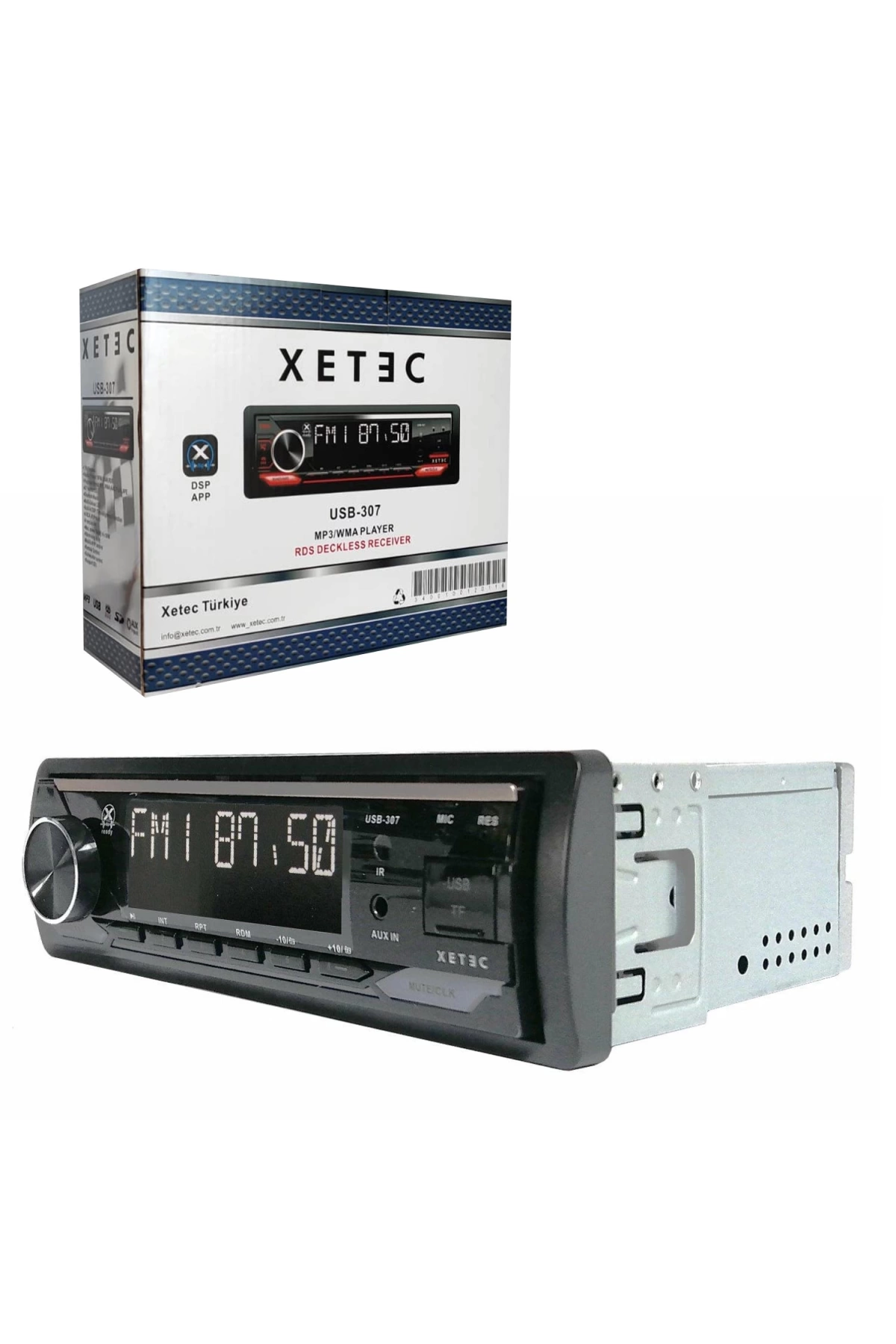 Xetec Usb-307 Oto Teyp 4x50 Watt Bluetooth Mobil Aplikasyon Usb Sd Fm Aux