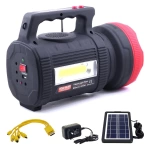 Gold Silver Gs-540 Solar Projektör El Feneri Şarjlı 20 Watt + Cob Led Bluetooth Usb Sd Fm