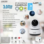 Concord Mpıa-keı Ip Smart Akıllı Güvenlik Kamerası 3mp 3.6mm