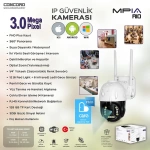 Concord Mpıa-rıo Ip Smart Kamera 3mp 3.6mm Wi-fi Renkli Gece Görüş Harekete Duyarlı