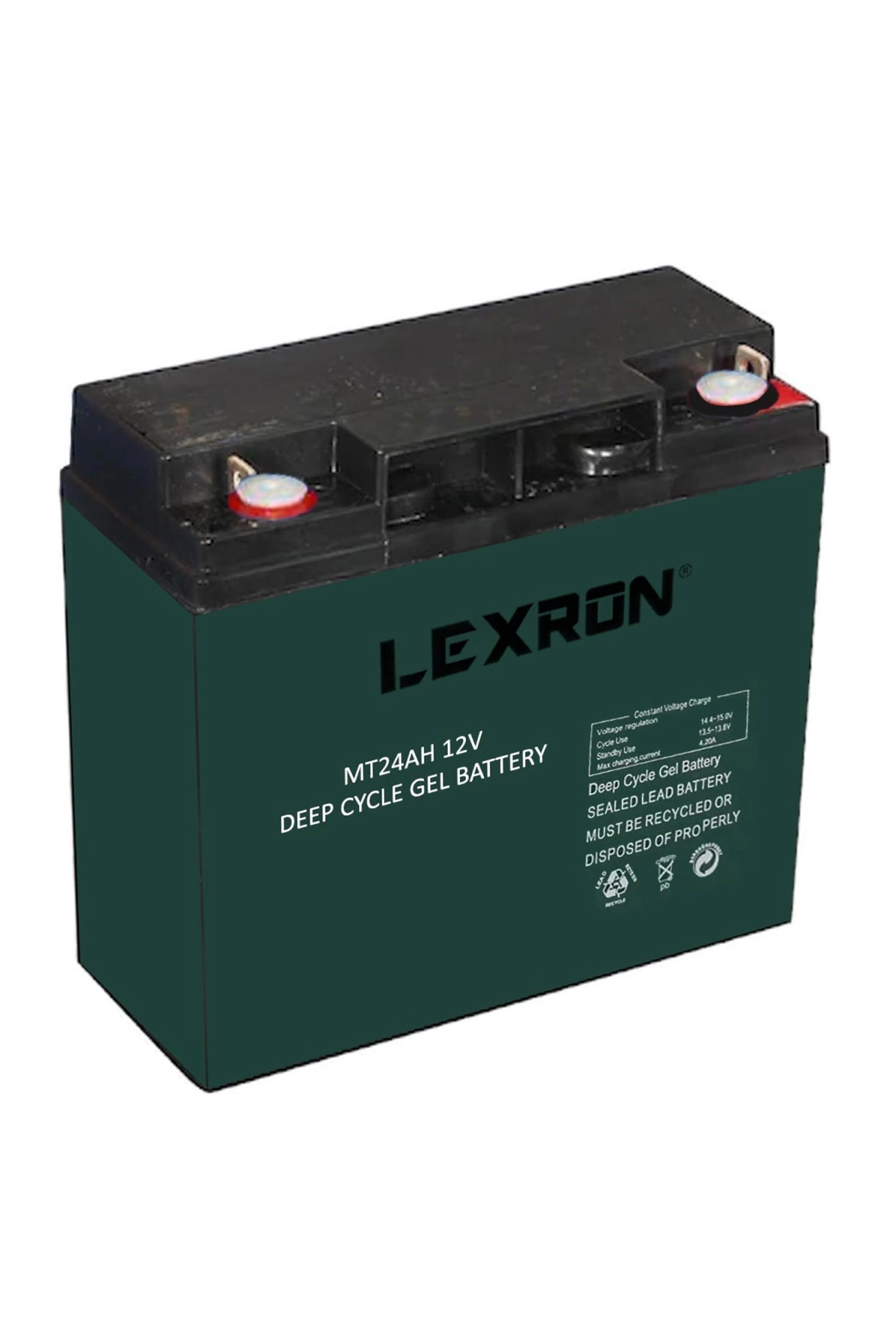 Lexron-mt24 Jel Elektrikli Araç Aküsü 12v 24ah (181x77x170mm)