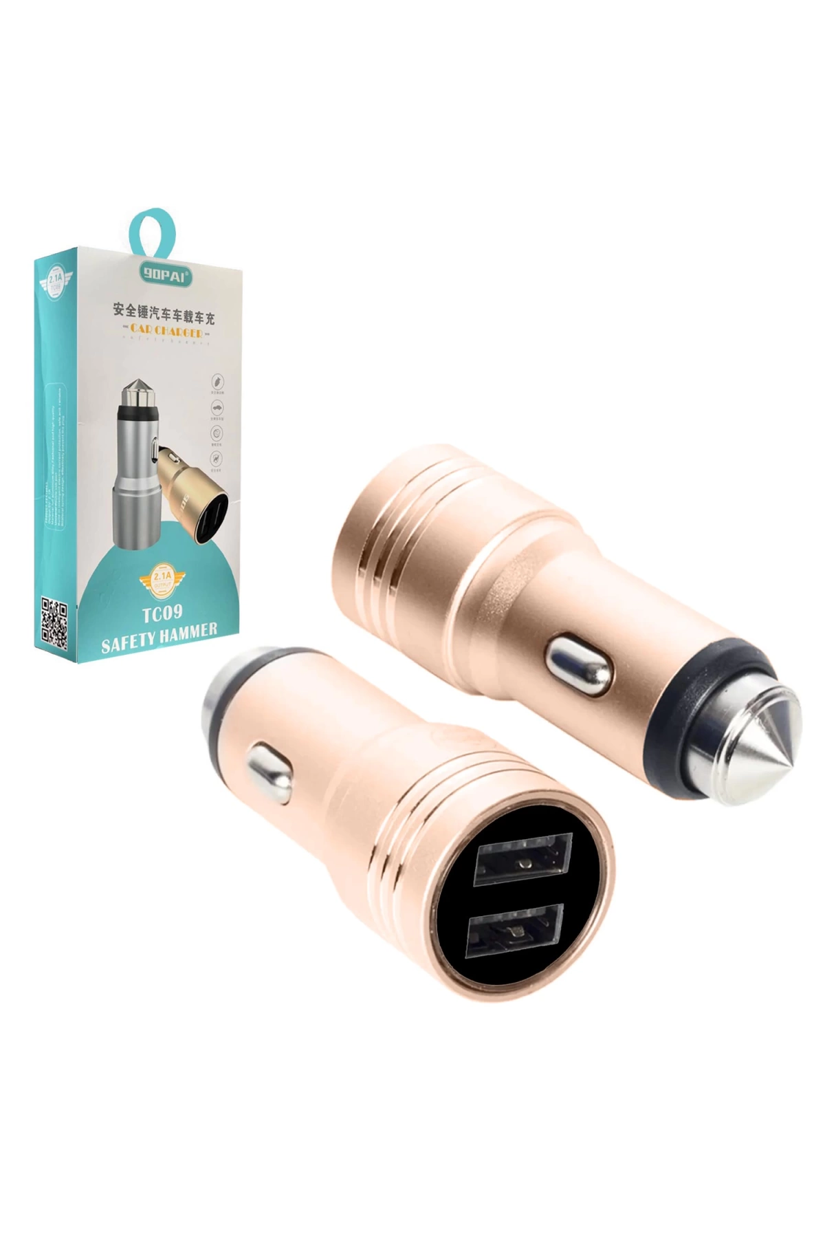 90paı Tc-09 Araç Çakmak Fişi Metal 2xusb 12v/24v