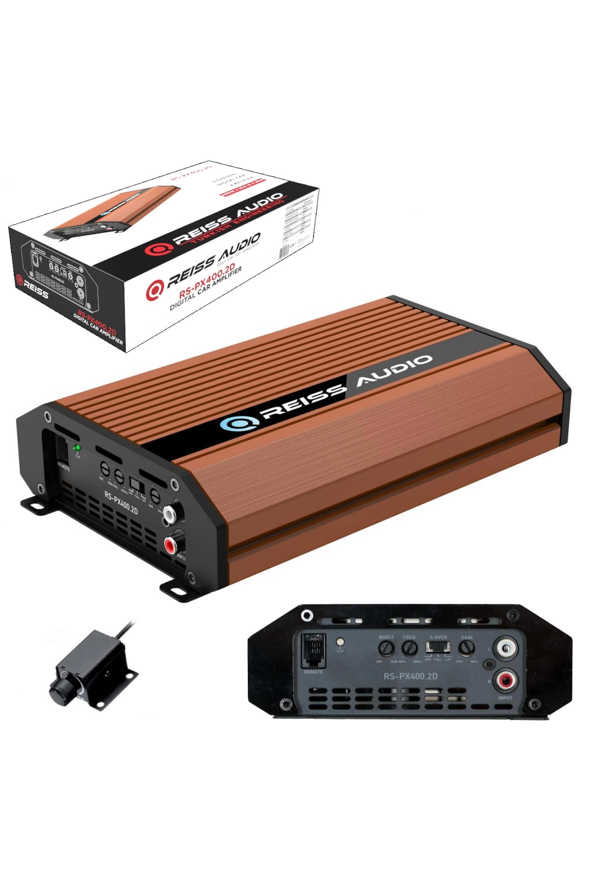 Reıss Audıo Rs-px400.2d Oto Anfi Stereo 400 Watt 2 Kanal Bass Kontrol