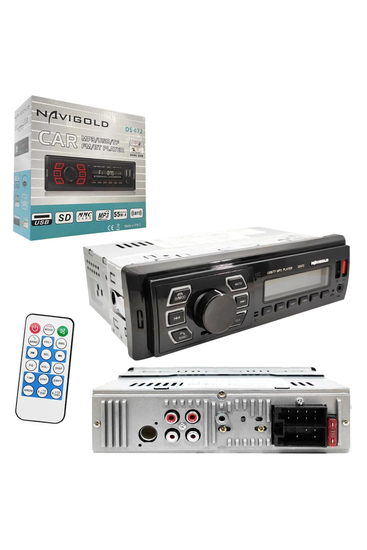 Navıgold Ds-472 Oto Teyp 4x55 Watt Bluetooth 2xusb Sd Fm Aux