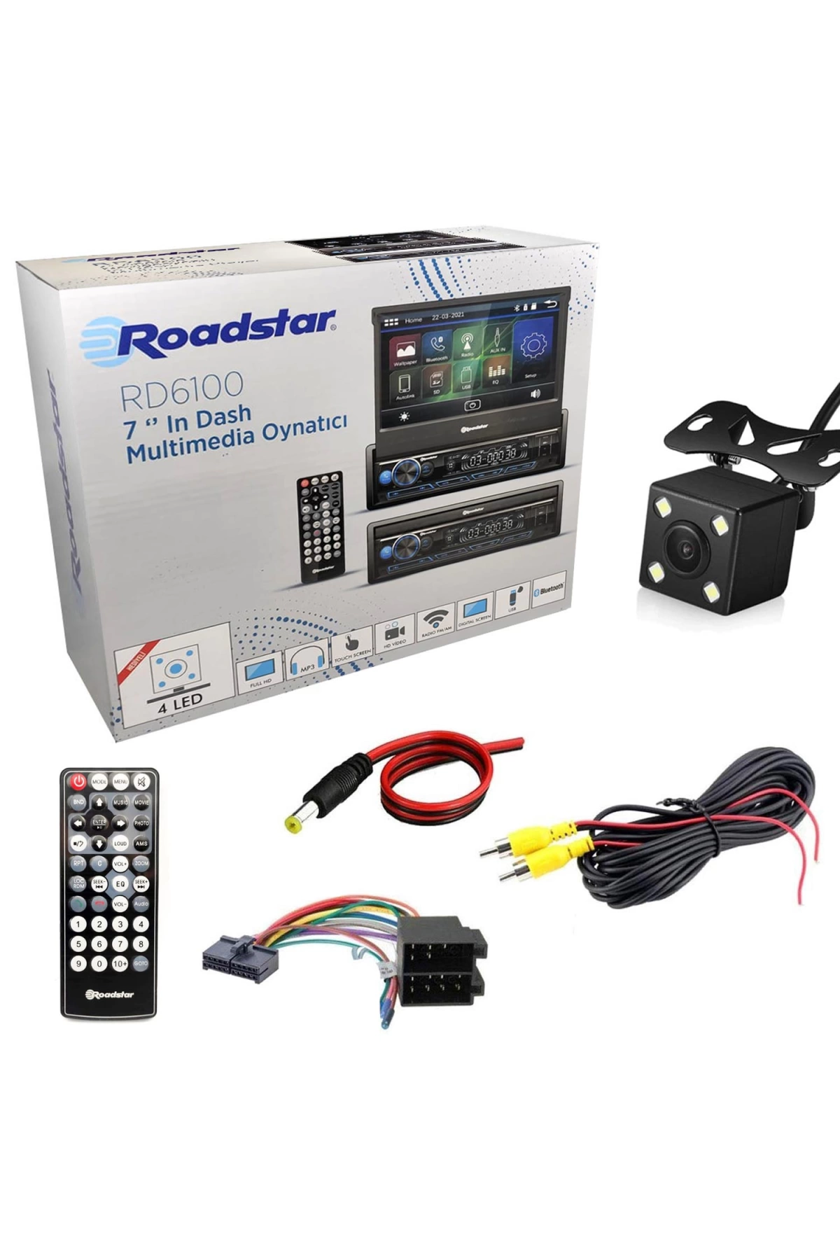 Roadstar Rd-6100 İndash Teyp 7 İnç 4x50 Watt Bluetooth Mirrorlink