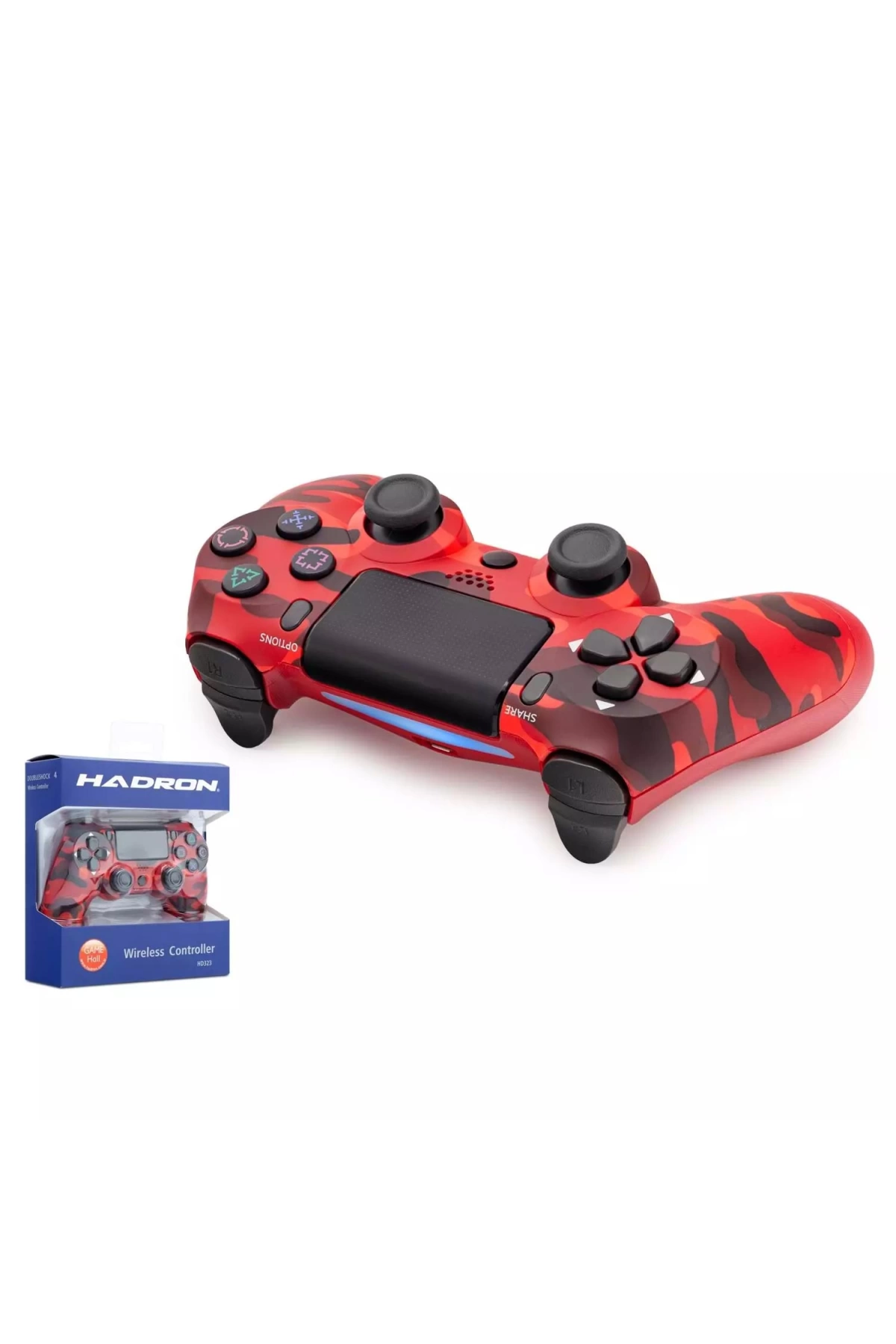 Oyun Kolu Gamepad Kablosuz Ps4 Buletooth Kırmızı Kamuflaj Hadron Hd-323ac