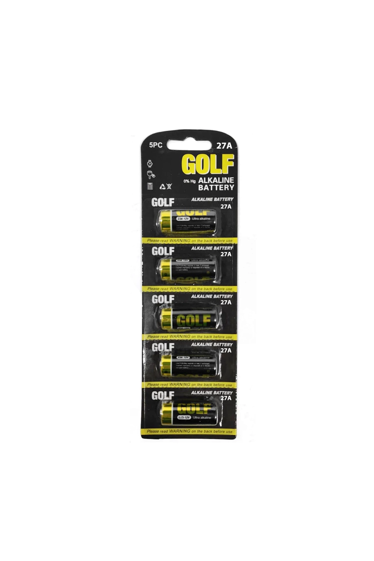 Golf Pil 27a 12v Alkalin 5li Paket