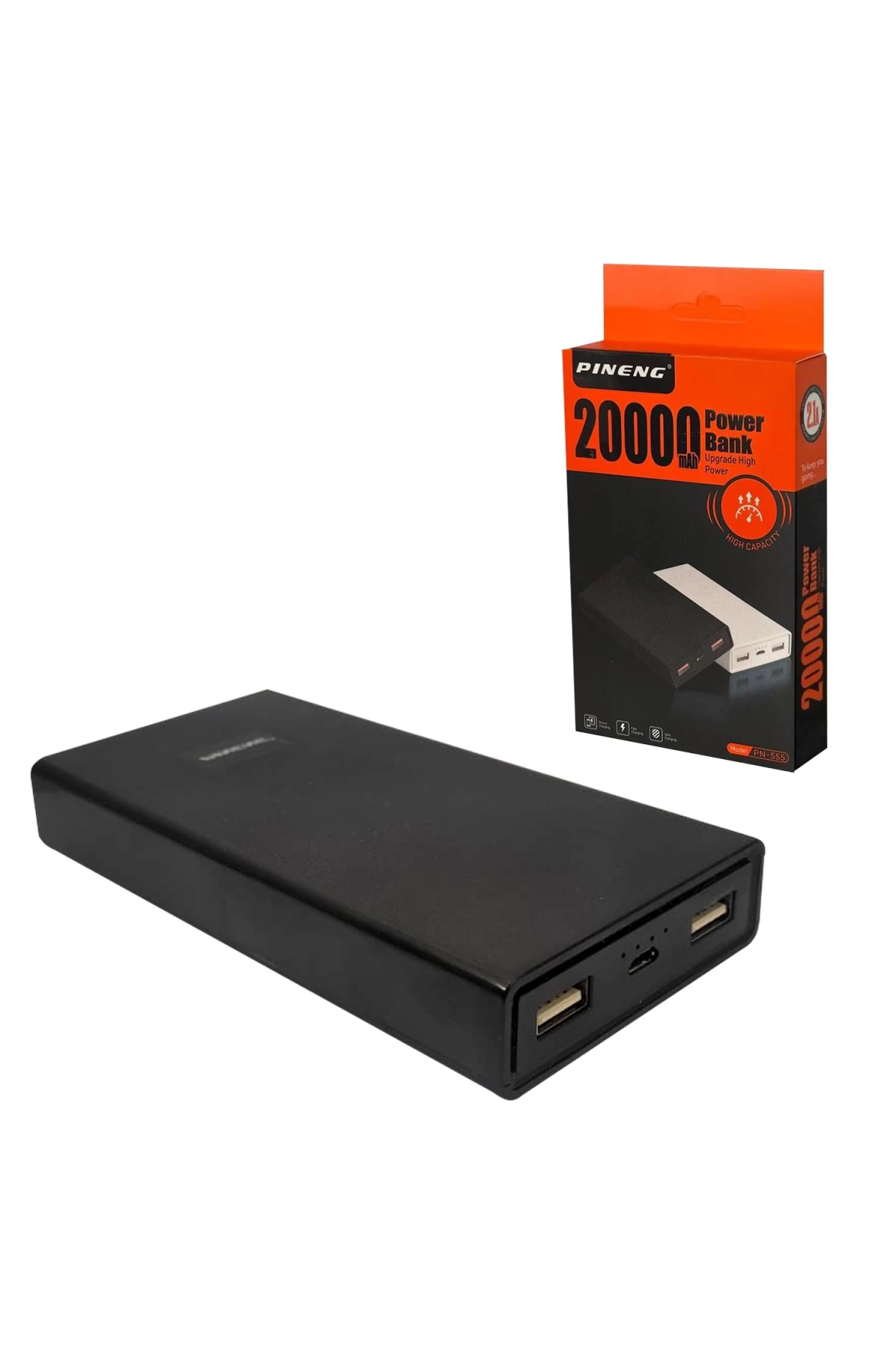 Powerbank 20000 Mah 2xusb Mıcro Girişli Pıneng Pn-555