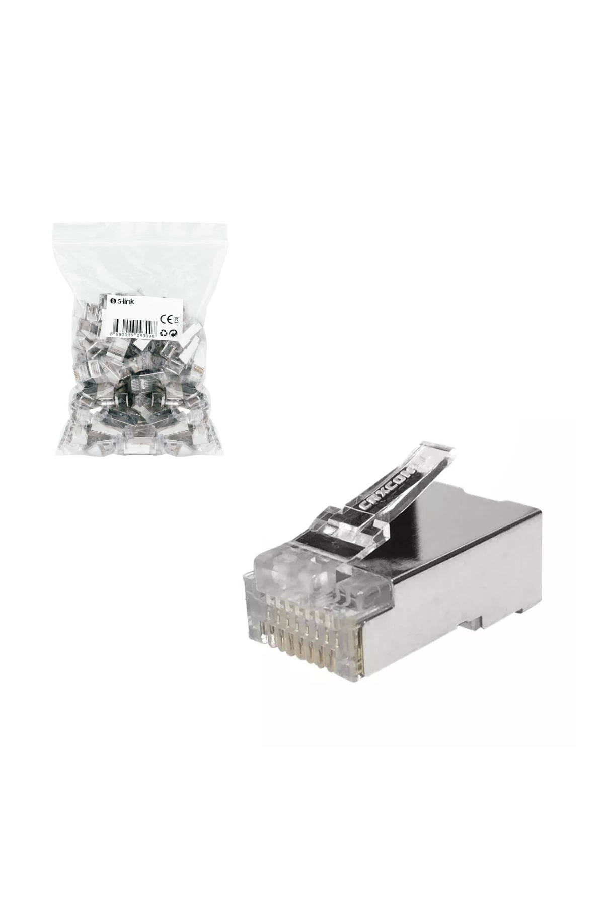 Rj45 Ftp Soket Metal (100 Adet) S-link Sl-m36