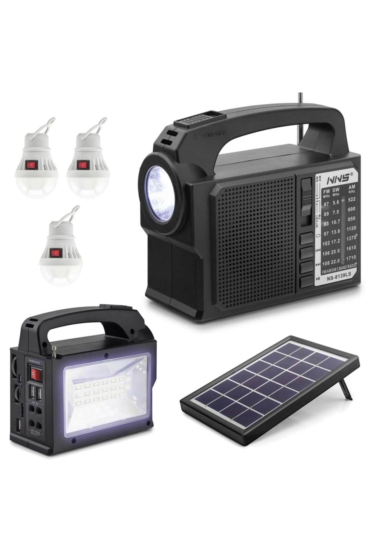 Nns Ns-8139ls Solar Kamp Lambası Acil Durum Işığı Şarjlı