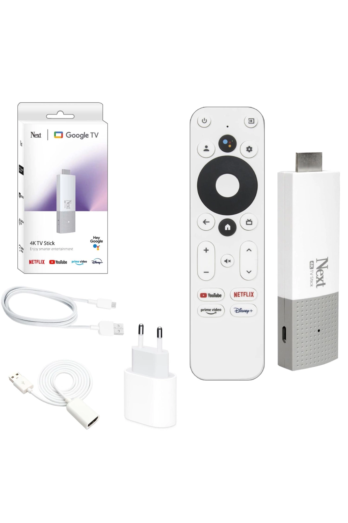 Next 4k-tv Stick 4k Android Dongle Google Netflix Youtube D-smart Go 1 Yıl Mega Paket Hediye