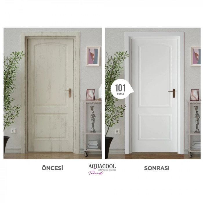 Aquacool Trend Su Bazlı Akrilik Dönüşüm Boyası 101 Beyaz 500ml