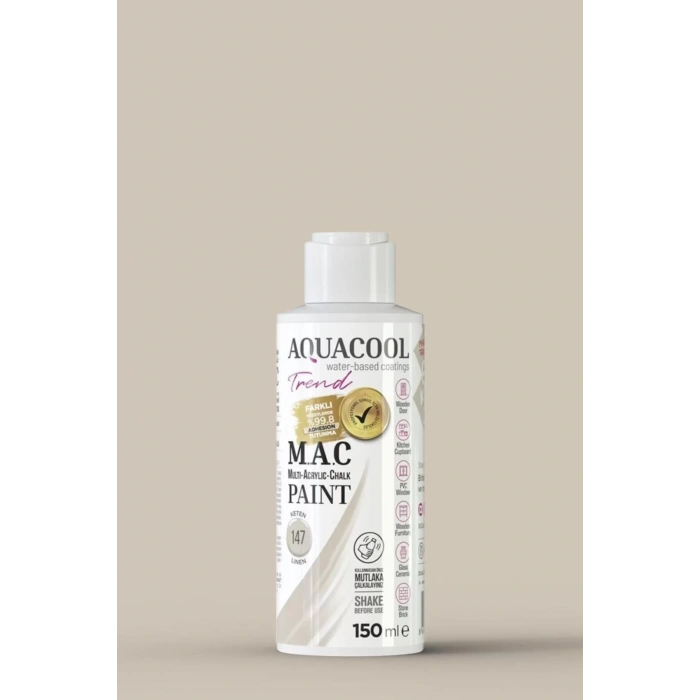 Aquacool Trend Su Bazlı Akrilik Dönüşüm Boyası 147 Keten 150ml