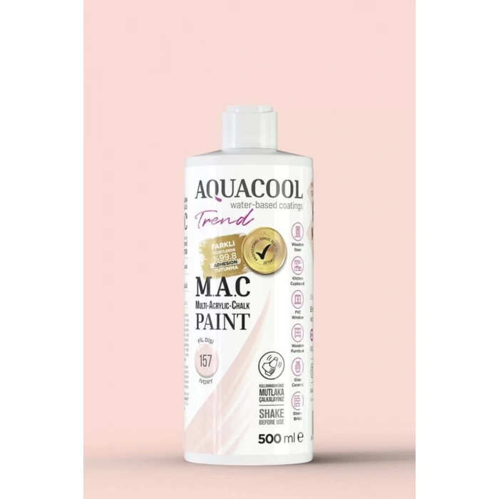 Aquacool Trend Su Bazlı Akrilik Dönüşüm Boyası 157 Fildişi 500ml
