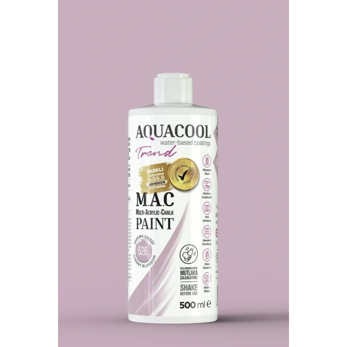Aquacool Trend Su Bazlı Akrilik Dönüşüm Boyası 526 Sakura Çiçeği 500ml