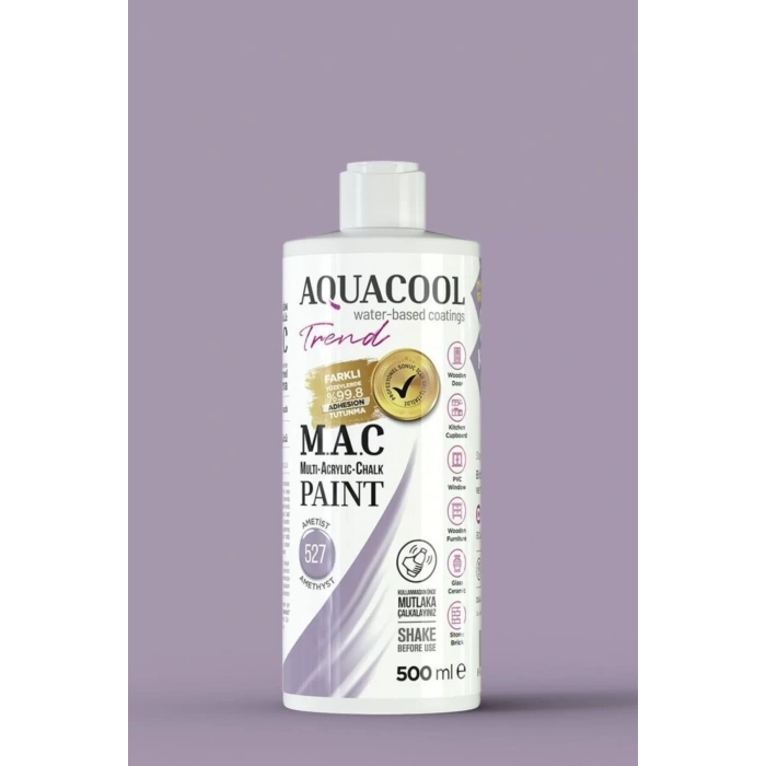 Aquacool Trend Su Bazlı Akrilik Dönüşüm Boyası 527 Ametist 500ml