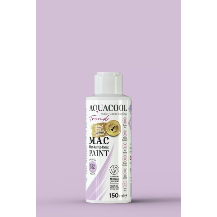 Aquacool Trend Su Bazlı Akrilik Dönüşüm Boyası 532 Eflatun 150ml