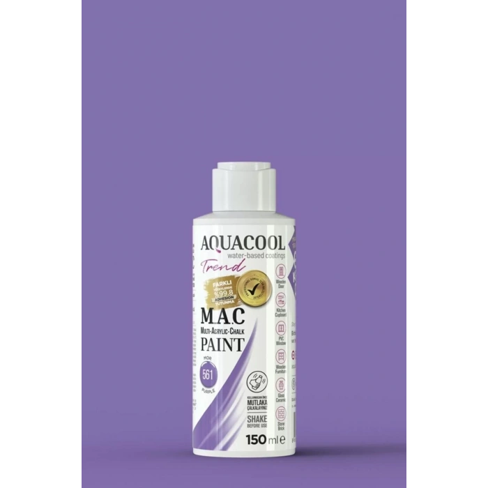 Aquacool Trend Su Bazlı Akrilik Dönüşüm Boyası 561 Mor 150ml