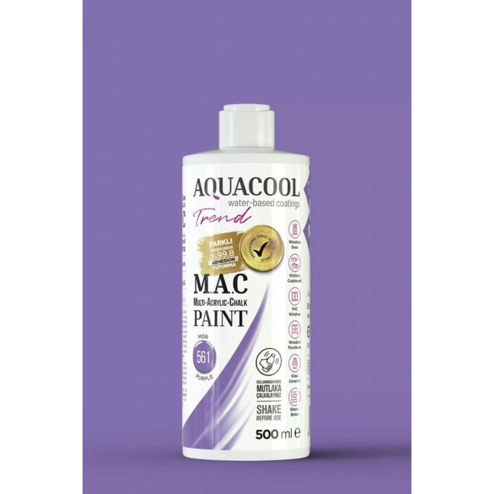 Aquacool Trend Su Bazlı Akrilik Dönüşüm Boyası 561 Mor 500ml