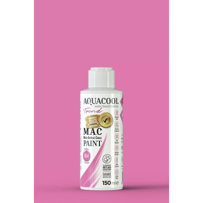 Aquacool Trend Su Bazlı Akrilik Dönüşüm Boyası 564 Fuşya 150ml