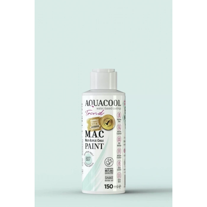 Aquacool Trend Su Bazlı Akrilik Dönüşüm Boyası 607 Ihlamur Yeşili 150ml