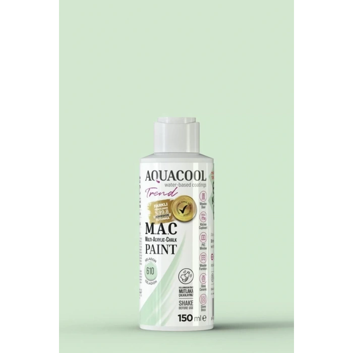 Aquacool Trend Su Bazlı Akrilik Dönüşüm Boyası 610 Seladon 150ml