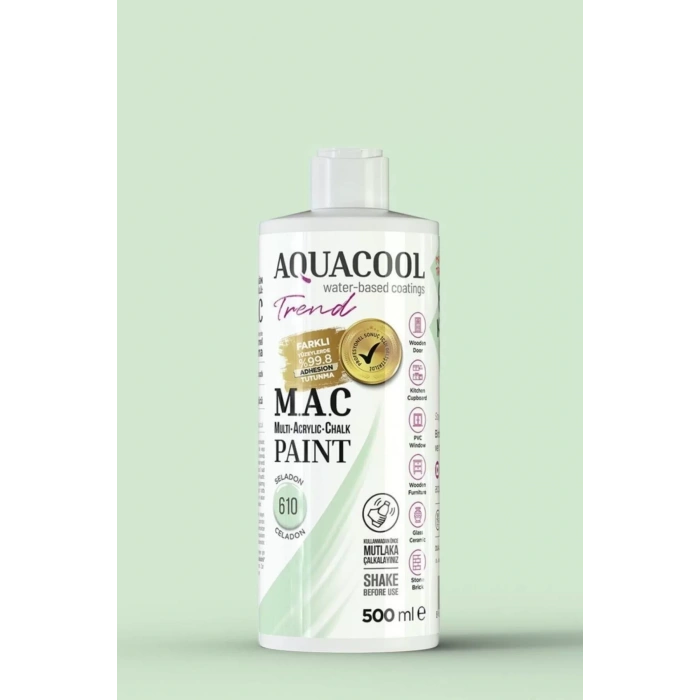 Aquacool Trend Su Bazlı Akrilik Dönüşüm Boyası 610 Seladon 500ml