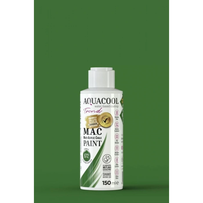 Aquacool Trend Su Bazlı Akrilik Dönüşüm Boyası 672 Yonca 150ml