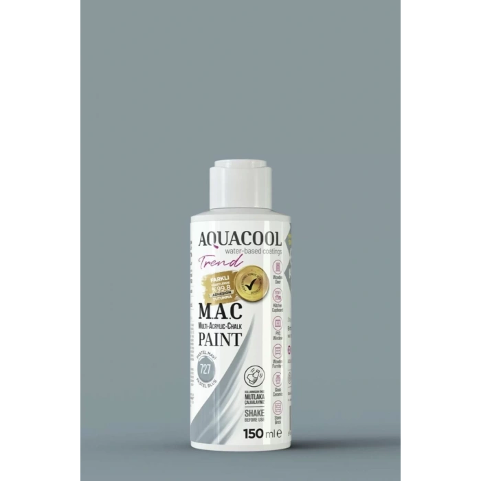 Aquacool Trend Su Bazlı Akrilik Dönüşüm Boyası 727 Pastel Mavi 150ml