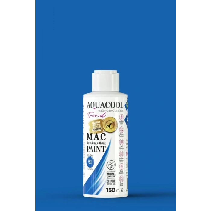 Aquacool Trend Su Bazlı Akrilik Dönüşüm Boyası 752 Gök Mavi 150ml